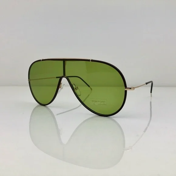 New TOM FORD Mack Aviator Green Lens Sunglasses - Picture 5 of 16